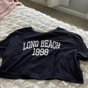 Black Long Beach 1998 Crop Top